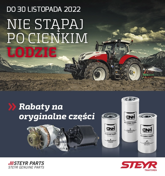 Agro steyr traktor biało-czerwony